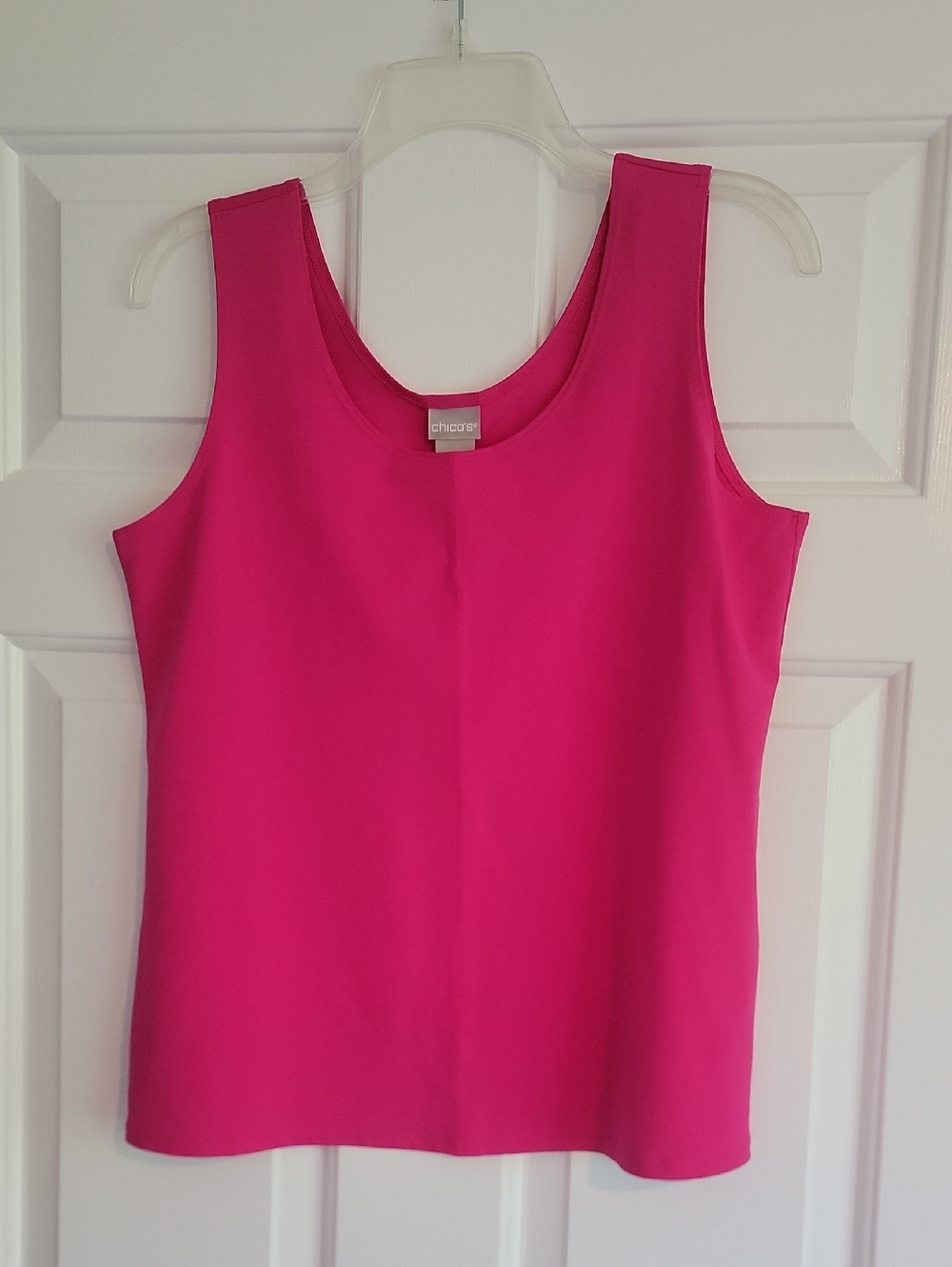 Chico's Women's Tank Top in Fuchsia, Size 2 (L)